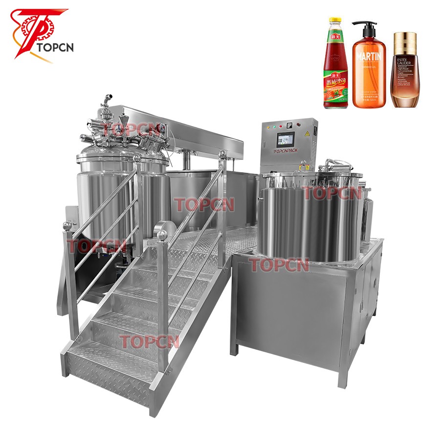 Cosmetic Production Line 100L Vacuum Homogenizer Mixer Machine Cream Making Machine Lotion Production Equipment