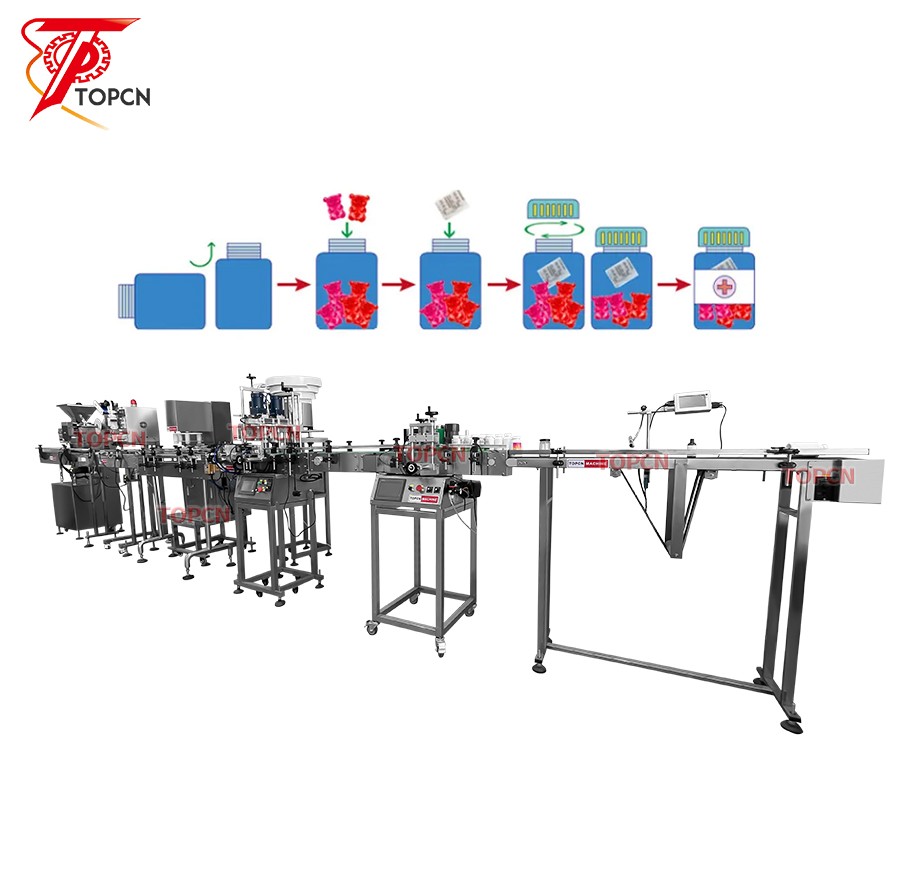 High Quality Full Automatic Capsule Vitamin C Milk Tablet Counting and Packing Machine Line