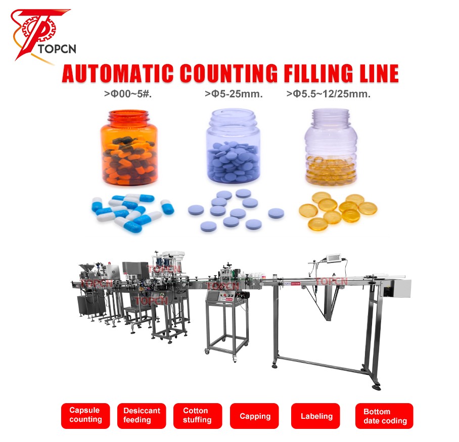 High Quality Full Automatic Capsule Vitamin C Milk Tablet Counting and Packing Machine Line High Quality Full Automatic Capsule Vitamin C Milk Tablet Counting and Packing Machine Line