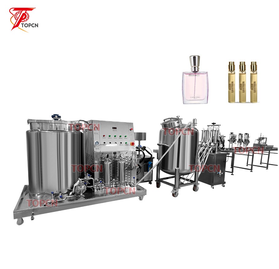Perfume Making Package Production Line with Mixer Filling Capping Packing Production Line 