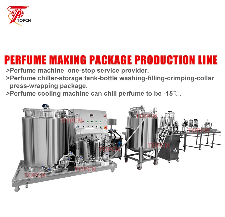 Perfume Making Package Production Line with Mixer Filling Capping Packing Production Line Perfume Making Package Production Line with Mixer Filling Capping Packing Production Line