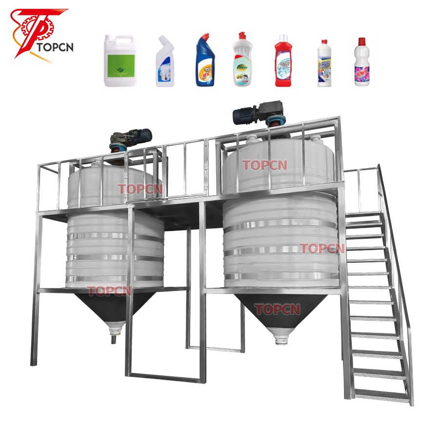 6000 Liter Factory Price Anti Corrosive PP Mixer Anticorrosivo Plastic Blender Machine Acid Chemical Liquid Mixing Tank 