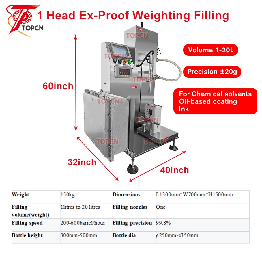 25kg Paint Coating EX Proof Weighing Filling Machine Oil Barrel Filling Machine 25kg Paint Coating EX Proof Weighing Filling Machine Oil Barrel Filling Machine