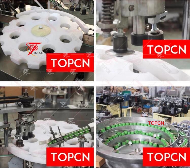 Automatic Inline Type pharmaceutical 4 heads syrup filling machine and capping