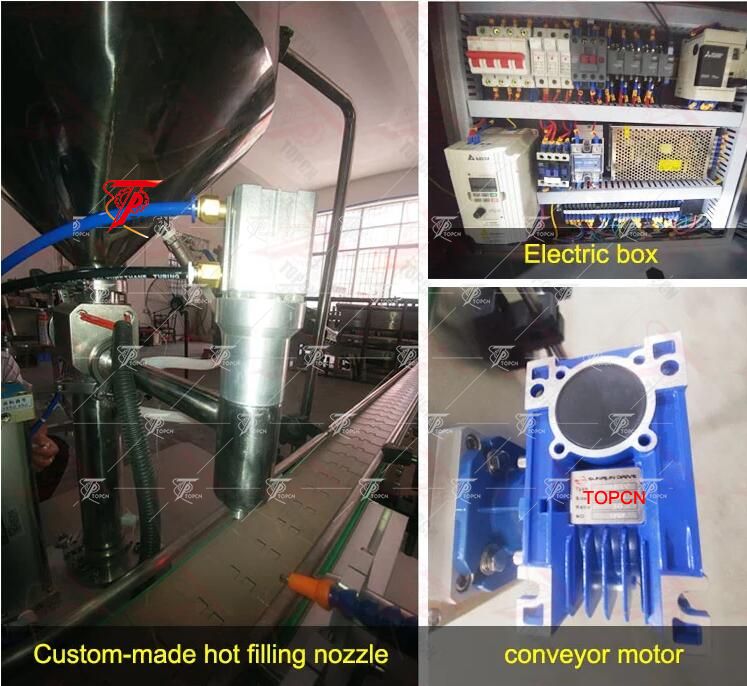 Automatic thai herbal balm cosmetic cream hot wax grease filling machine with mixing