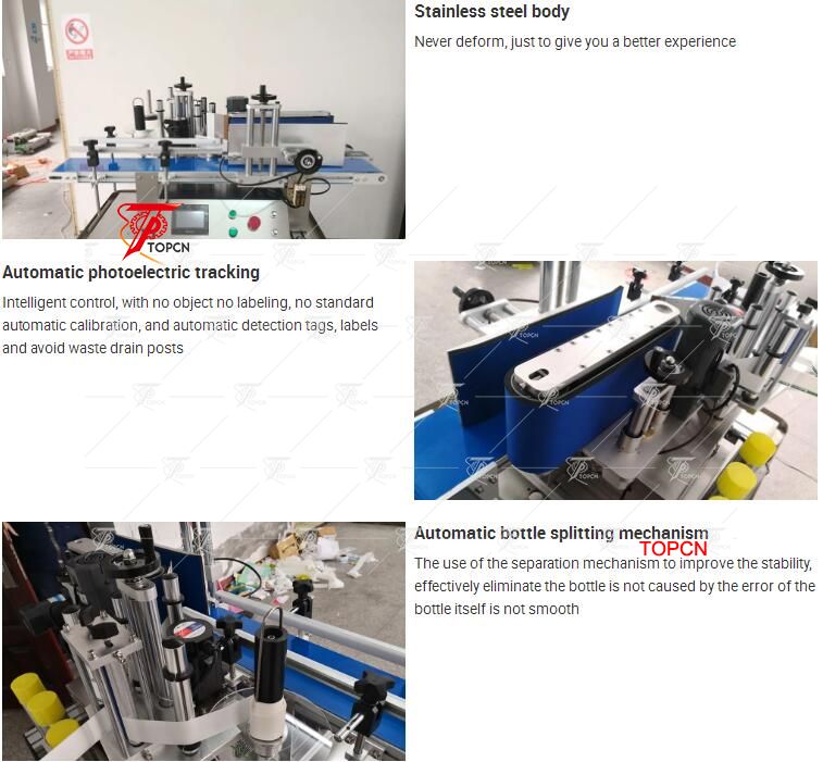 Hot selling small desktop sticker drink bottle labeling machine for tin cans bottles