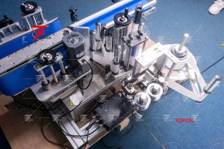 Hot selling small desktop sticker drink bottle labeling machine for tin cans bottles
