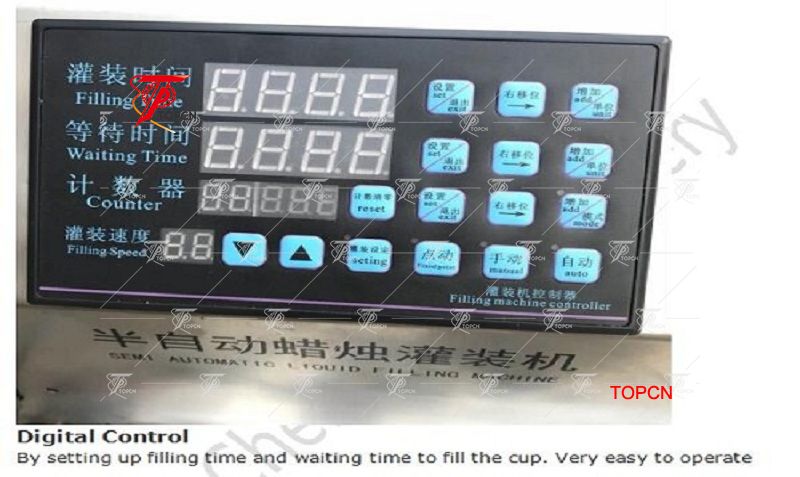 Semi automatic magnetic pump candel hot wax filling machine