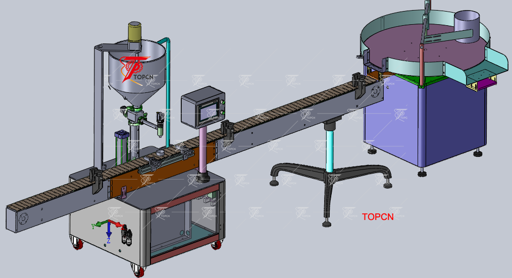 Canada customer purchased Automatic cosmetic cream hot wax grease filling machine with mixing