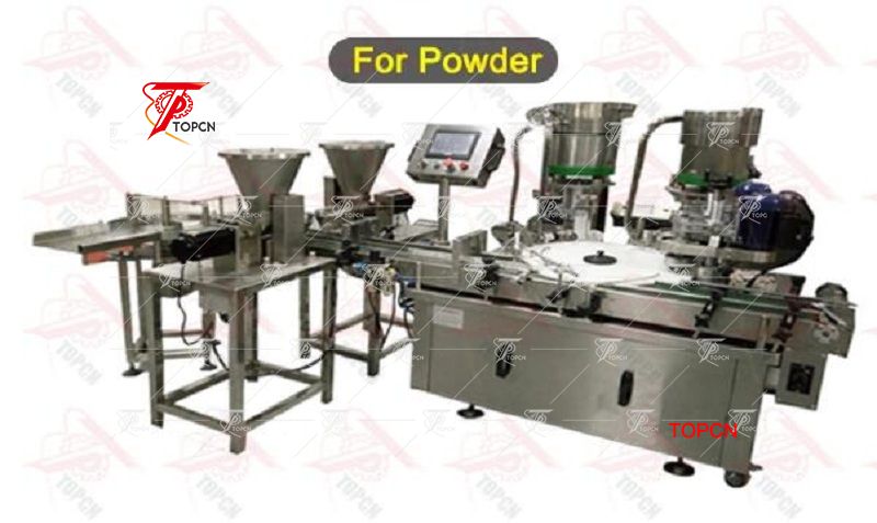 Automatic injection vial filling stoppering and capping machine