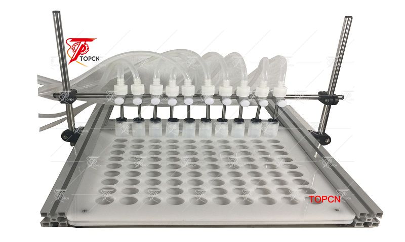10 heads peristaltic pump small scale portable bottle liquid filling machine